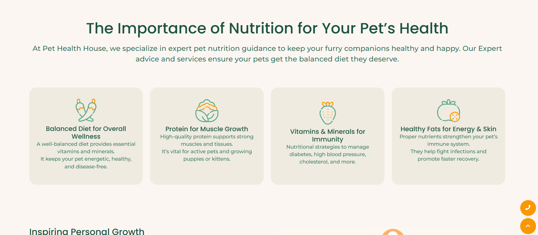 pet health house website 2
